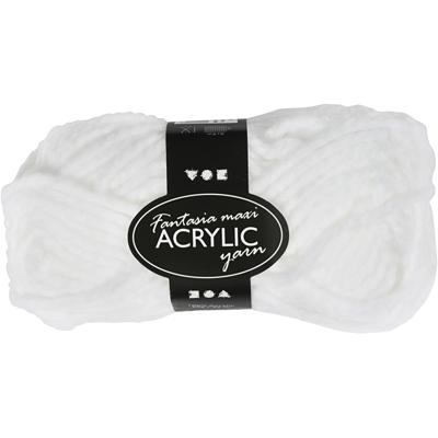 Creativ Company Fantasia acrylgaren, l: 35 m, maxi, wit, 50 gr/ 1 bol