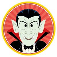 Halloween bierviltjes - 10x stuks - vampier - karton - dubbelzijdig