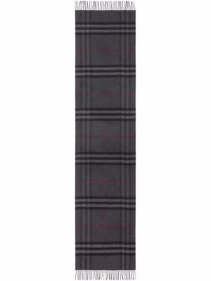 Burberry écharpe réversible en cachemire à carreaux - Gris