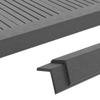VidaXL Terras hoekplinten 5 st 170 cm hkc grijs