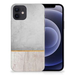 iPhone 12 | 12 Pro (6.1") Bumper Hoesje Wood Concrete