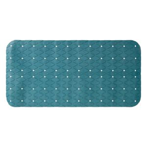 Douche/bad anti-slip mat badkamer - pvc - emerald groen - 70 x 35 cm - rechthoek