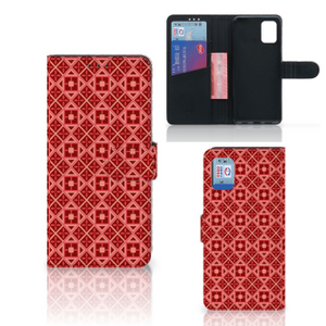 Samsung Galaxy A31 Telefoon Hoesje Batik Rood