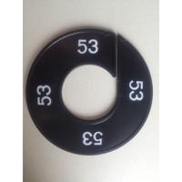 Maatring 9cm zwart/wit 53