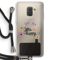 Happy days: Samsung Galaxy A8 (2018) Transparant Hoesje met koord