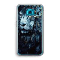 Darkness Lion: Samsung Galaxy S6 Transparant Hoesje - thumbnail