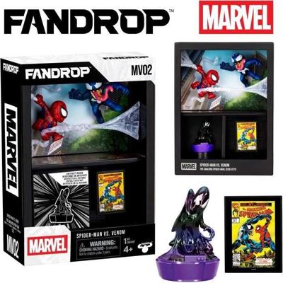Beeldje - FANDROP x STAR WARS - Spider-Man vs Venom - Vitrine met cultscène + miniposter - 18 cm