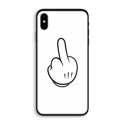 Middle finger white: iPhone X Biologisch afbreekbaar hoesje