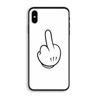 Middle finger white: iPhone X Biologisch afbreekbaar hoesje