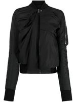 Rick Owens Ripple draped bomber jacket - Noir - thumbnail