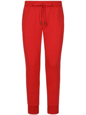 Dolce & Gabbana pantalon de jogging à lien de resserrage - Rouge