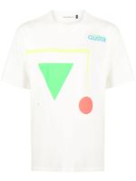 Undercover Cluster geometric-print cotton T-shirt - Blanc - thumbnail