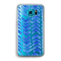 Blauwe pijlen: Samsung Galaxy S6 Transparant Hoesje
