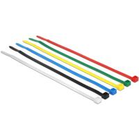 Delock 18626 Assortiment kabelbinders Zwart, Blauw, Groen, Rood, Transparant, Geel 100 stuk(s)