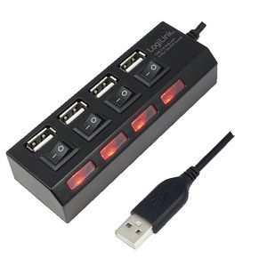 LogiLink UA0128 USB 2.0-hub 4 poorten Zwart