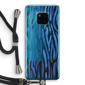 Blauwe nerven: Huawei Mate 20 Pro Transparant Hoesje met koord