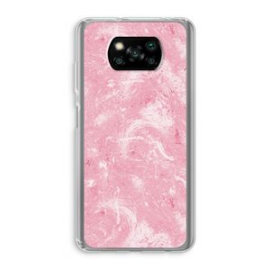 Abstract Painting Pink: Xiaomi Poco X3 NFC Transparant Hoesje