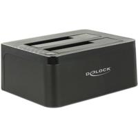 Delock 62661 SAS 6 Gb/s, DC-aansluiting 3,5 mm Harde schijf-dockingstation