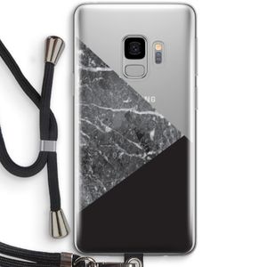 Combinatie marmer: Samsung Galaxy S9 Transparant Hoesje met koord