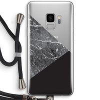 Combinatie marmer: Samsung Galaxy S9 Transparant Hoesje met koord