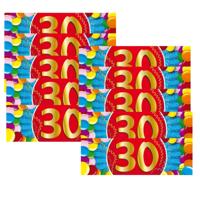 30 jaar leeftijd sticker - 10x - 19 x 6 cm - verjaardag - jubileum - versiering