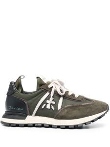 Premiata John Low logo-patch sneakers - Vert