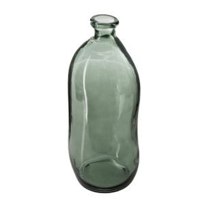 Atmosphera bloemenvaas Organische fles vorm - groen transparant - glas - H51 x D23 cm