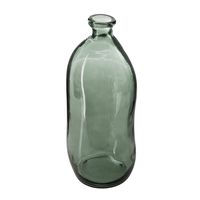 Atmosphera bloemenvaas Organische fles vorm - groen transparant - glas - H51 x D23 cm - thumbnail