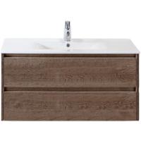 Dante Badmeubelset 100 cm - Tabacco - Keramische Wastafel Wit Enjoy