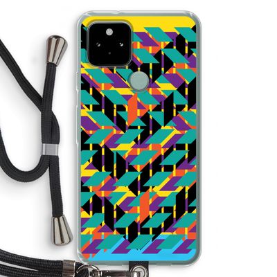 Skew Bee 1: Pixel 5 Transparant Hoesje met koord