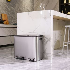 EKO pedaalemmer ecocasa 3x15 l matzilverkleurig