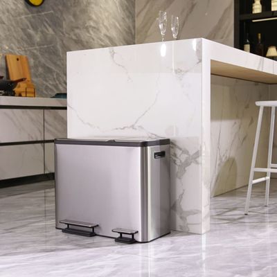 EKO pedaalemmer ecocasa 3x15 l matzilverkleurig