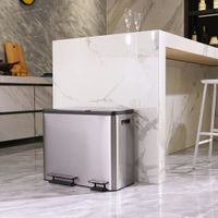 EKO pedaalemmer ecocasa 3x15 l matzilverkleurig