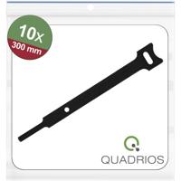 Quadrios 25CA564 Klittenband kabelbinder Om te bundelen Haak- en lusdeel (l x b) 300 mm x 12 mm Zwart 10 stuk(s)