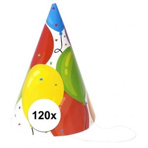 Feesthoedjes ballonnen 120 stuks