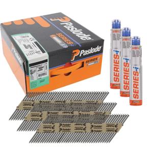 Paslode 34° Papier Gebonden Stripnagels IM90 | Blank | Ring | 2.8x63mm | +3x Gas VE=3750 - 142011