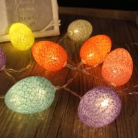 Batterij aangedreven 3.2m 20 LEDs katoenen draad kleur ei Lamp String Pasen vakantie partij huishoudelijke decoratieve Light (kleurrijke Light)