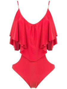 Brigitte ruffled bodysuit - Rouge