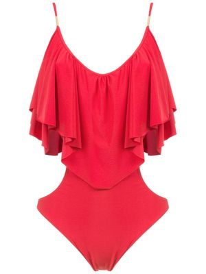 Brigitte ruffled bodysuit - Rouge