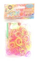 Loom Twister loombands junior rubber roze/geel/groen 300-delig - thumbnail