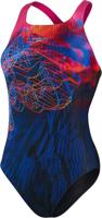 Speedo Digital Placement Medalist badpak dames blauw/roze maat 36