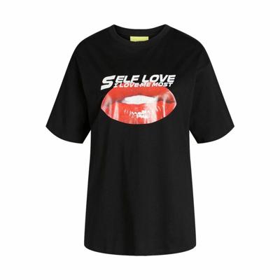 Heren-T-Shirt met Korte Mouwen Jack & Jones Jxkora Loose Zwart Vrouw - Maat: M