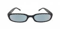 HIP Zonneleesbril zwart/wit stippen +2.0