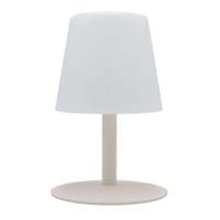 STANDY MINI CREAM Snoerloze tafellamp met crèmekleurige stalen voet - warm wit / koud witte LED voet