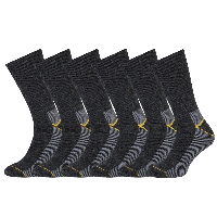 STAPP Thermosokken Heren Yellow 6-pack Antraciet Melange-39/42