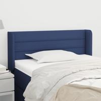 Hoofdbord met randen 103x16x78/88 cm stof blauw