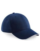 Beechfield CB20 Athleisure 6 Panel Cap - French Navy/White - One Size - thumbnail