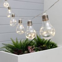 Lampen koord - micro LED - 10 lampjes - zonne-energie - thumbnail