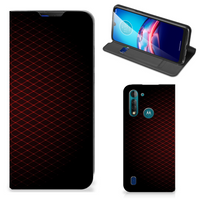 Motorola Moto G8 Power Lite Hoesje met Magneet Geruit Rood - thumbnail