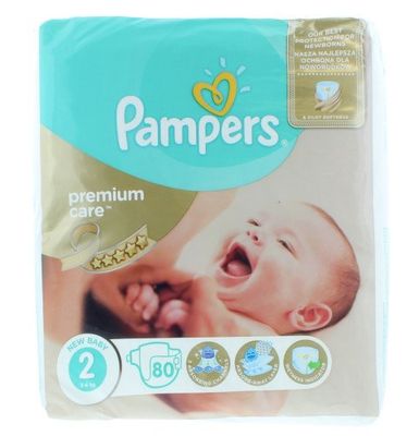 Pampers - Premium Care Nappies Size 2 80 Pcs